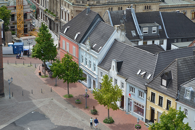 Vogelperspektive auf den Marktplatz